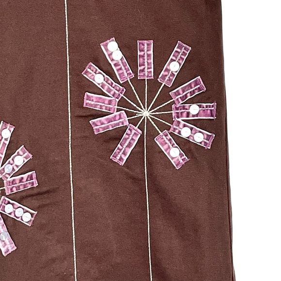 Boden Women’s Brown & Purple Boho A-Line Skirt Size 14 - Picture 3 of 9